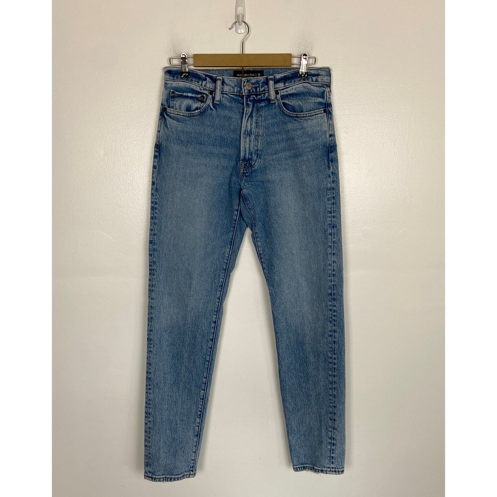 Abercrombie & Fitch 90s Slim Women's‎ Jeans Size 31 Vintage Stretch Light Wash - Picture 2 of 13